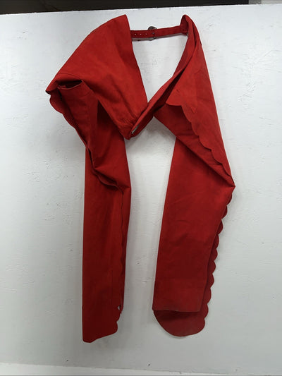 NOS Red Show Chaps Adjustable Waist 42” I-81