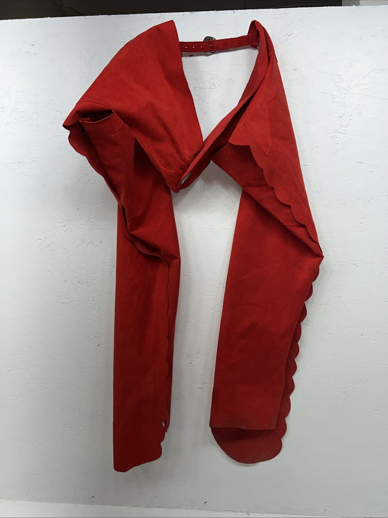 NOS Red Show Chaps Adjustable Waist 42” I-81