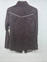 New Women’s Dickson Jenkins Floral Long Sleeve Pearl Snap Size 34 MM-104