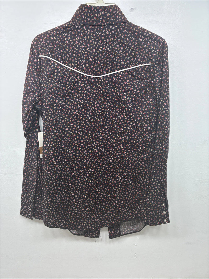 New Women’s Dickson Jenkins Floral Long Sleeve Pearl Snap Size 34 MM-104