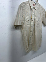 New Men’s Multicolor HbarC Ranchwear Short Sleeve Pearl Snap Shirt. 16 L S-14