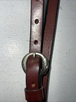 New Dark Oil Brown Genuine Leather Breatcollar With Metal Chest Piece Y-27