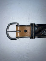 New Black Genuine Leather Perkies Tooled 30” Belt #8801 JJ-149