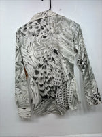 New Woman Dickson Jenkins Deigned Long Sleeve Pearl Snap Size 34 LL-11