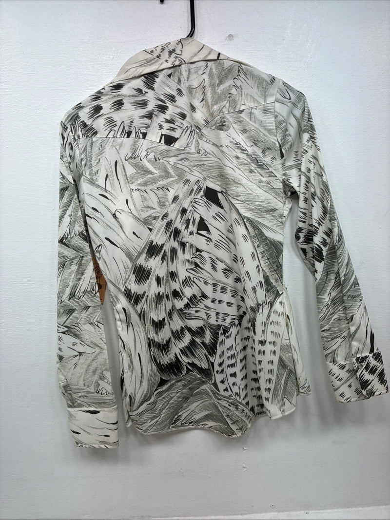 New Woman Dickson Jenkins Deigned Long Sleeve Pearl Snap Size 34 LL-11