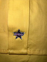 New Men’s Yellow Wrangler PBR Long Sleeve Button Up Shirt. Large P-62