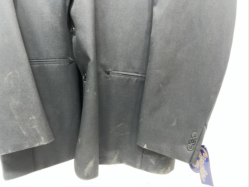New Men’s Circle S Black Suit Jacket 52R #24244 JJ-601