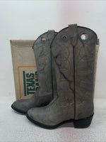 New Youth Gray Texas Brand Cowboy Boots. B 192 6 D. 2-148