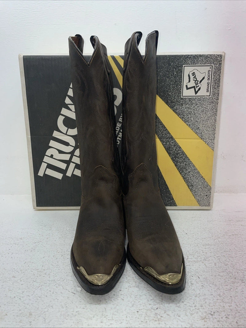New Men’s Brown Texas Brand Cowboy Boots. 7621 8 D. 1-116
