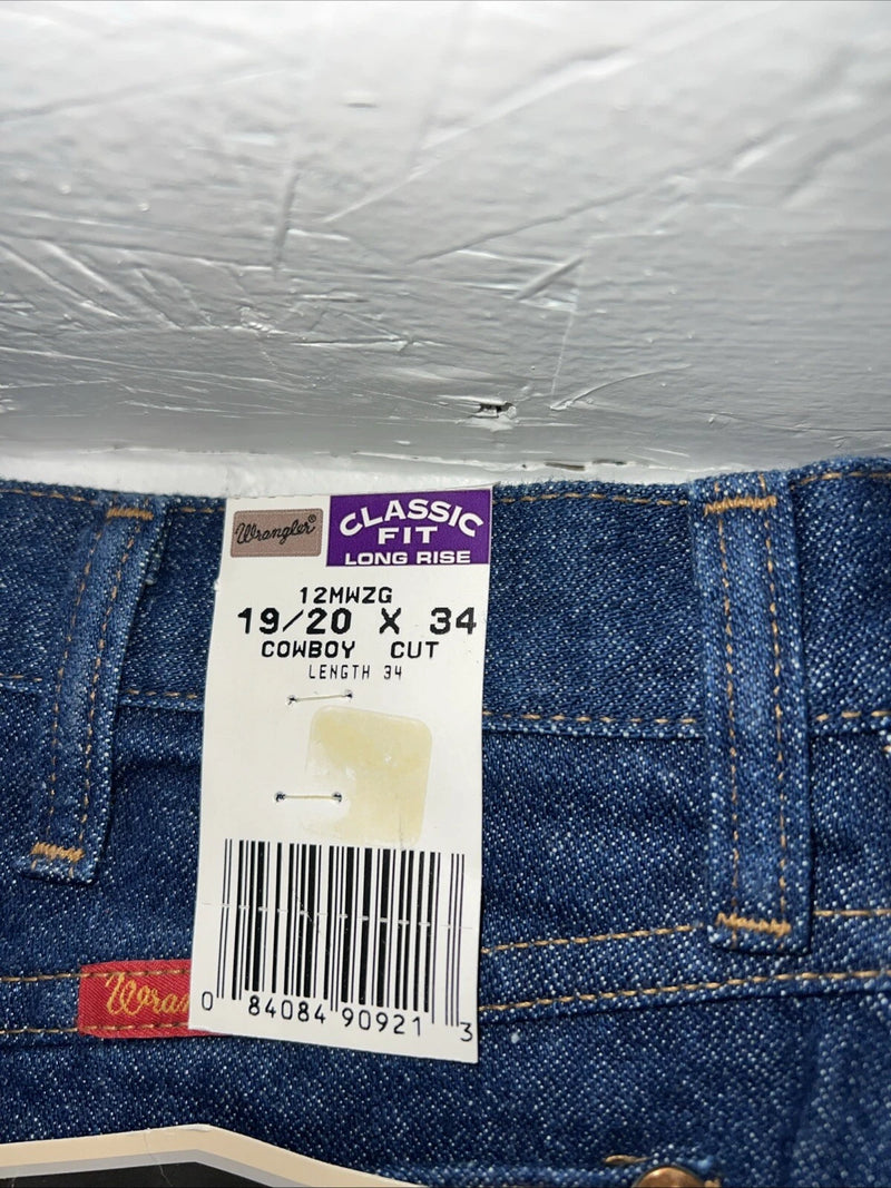 New Mens Cowboy But Classic Fit Wrangler Denim Jeans. 19/20x34 F-40