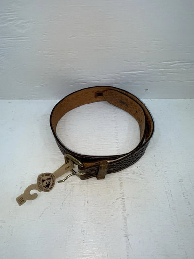 New Brown Genuine Leather Tex Tan Tooled 30” Belt #022335 JJ-147