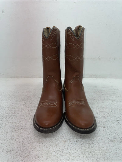 New Kids Brown Texas Brand Cowboy Boots. C 111 13.5 13 1/2 D. 23-79
