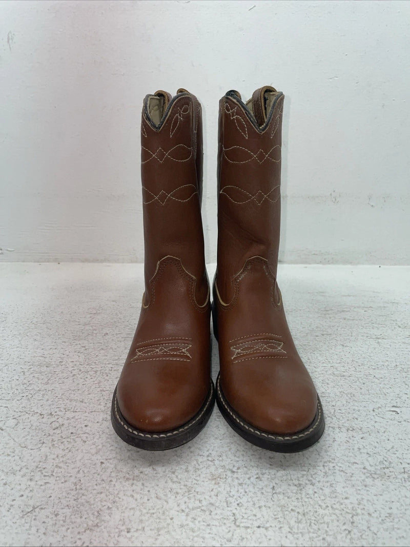 New Kids Brown Texas Brand Cowboy Boots. C 111 13.5 13 1/2 D. 23-79