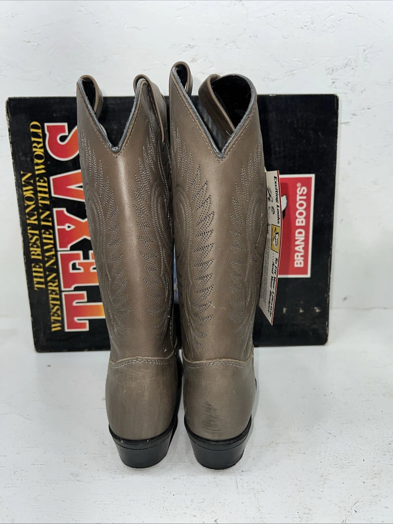 New Women’s Grey Texas Imperial Cowboy Boots. 4952 6.5 6 1/2 M. 19-141