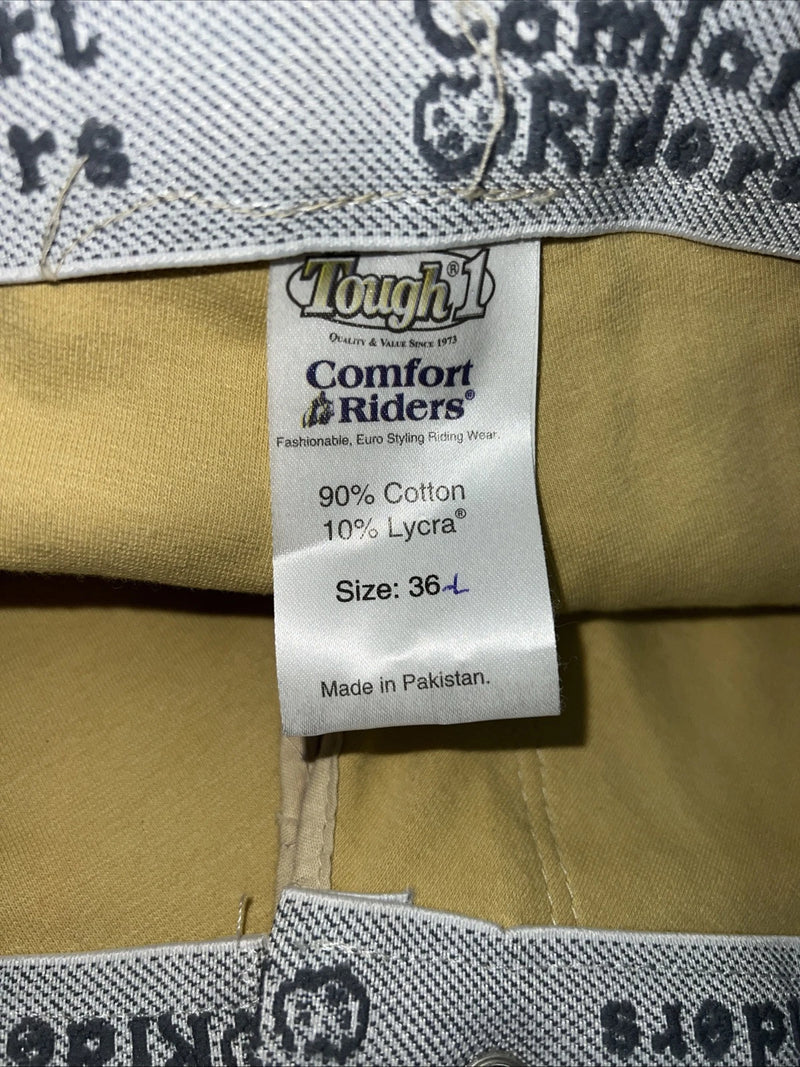 New Women’s Yellow Tough 1 Comfort Riders English Riding Breeches. 36 L D-91