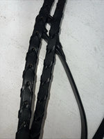 New Silver Fox Black Draft English Snaffle Bridle #20-8555-2 BB-35