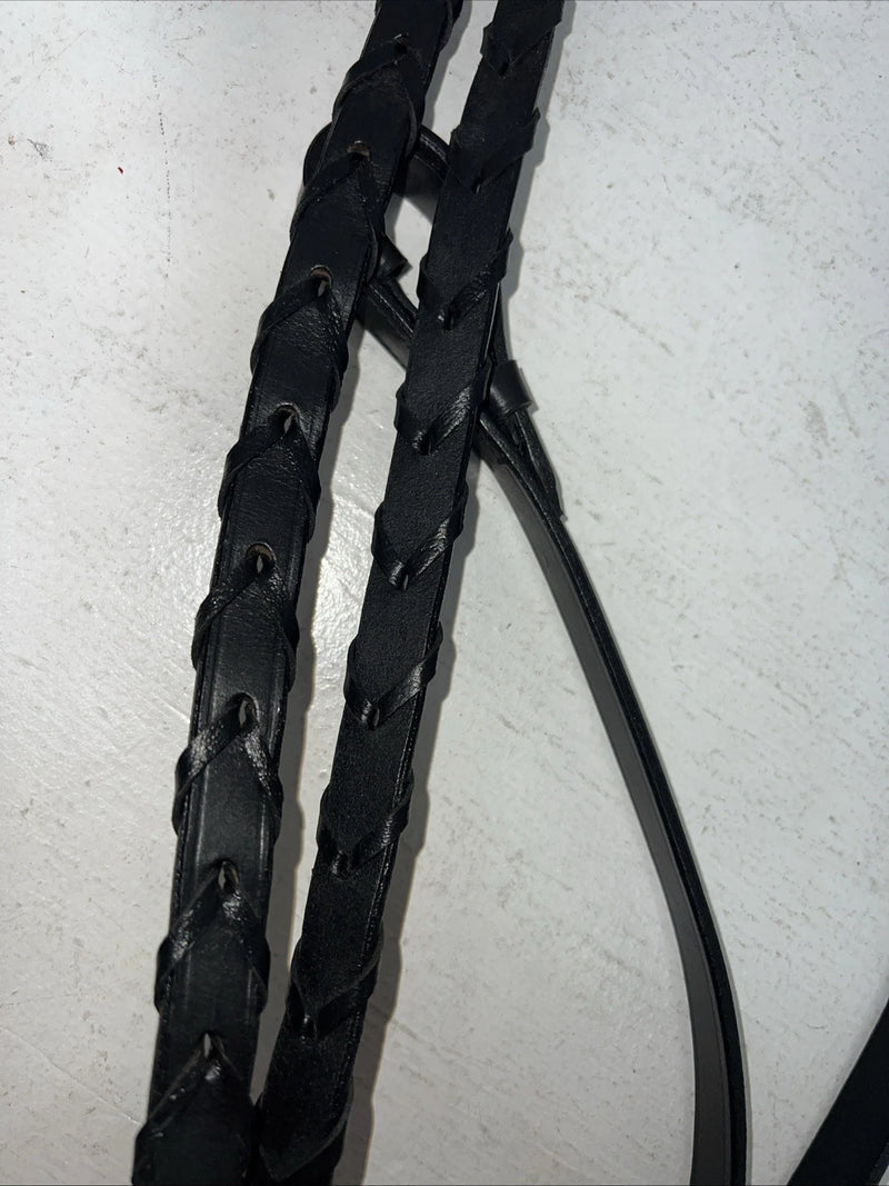 New Silver Fox Black Draft English Snaffle Bridle #20-8555-2 BB-35