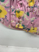 New Women’s Western Trends Pink Floral Long Sleeve Pearl Snap Size 10 MM-54