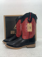 New Youth Red DBL Barrel Cowboy Boots. 4472001 4. 22-97