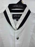 New Men’s White Horse White Tux Long Sleeve Button Up Undershirt XL H-87