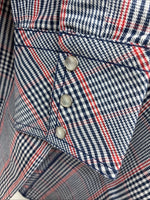 New Men’s Champion Western MultiColor Plaid Long Sleeve Pearl Snap Medium Q-67