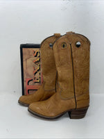 New Men’s Brown Texas Brand Cowboy Boots. M 195 8 D. 1-123