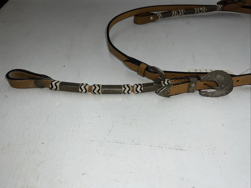 New Congress Leather Beads Browband Headstall #6855 U-29