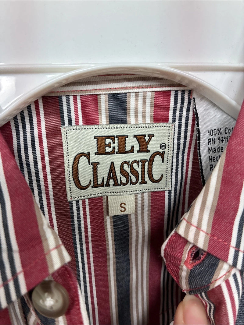 New Kids ELY Classic Red Stripe Long Sleeve Pearl Snap Small DD-138