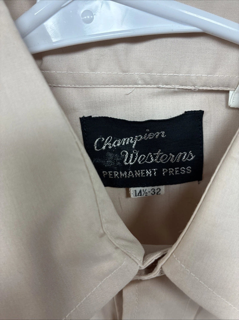 New Women’s Champion Western Tan Design Long Sleeve Pearl Snap 14.5 MM-38