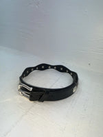 New Black Genuine Leather Nocona Silver Pendent 24” Belt #N4412001 NN-66