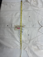 New Women’s Cumberland White Gem Long Sleeve Pearl Snap Medium KK-17