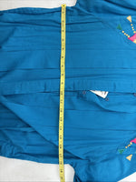 New Women’s Wrangler Blue Designed Long Sleeve Pearl Snap XL II-19