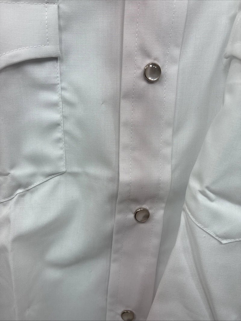 New Boys Champion Western White Long Sleeve Pearl Snap 16 CC-79