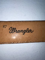 New Black Genuine Leather Wrangler Tooled 28” Belt #6820/01 Z-37