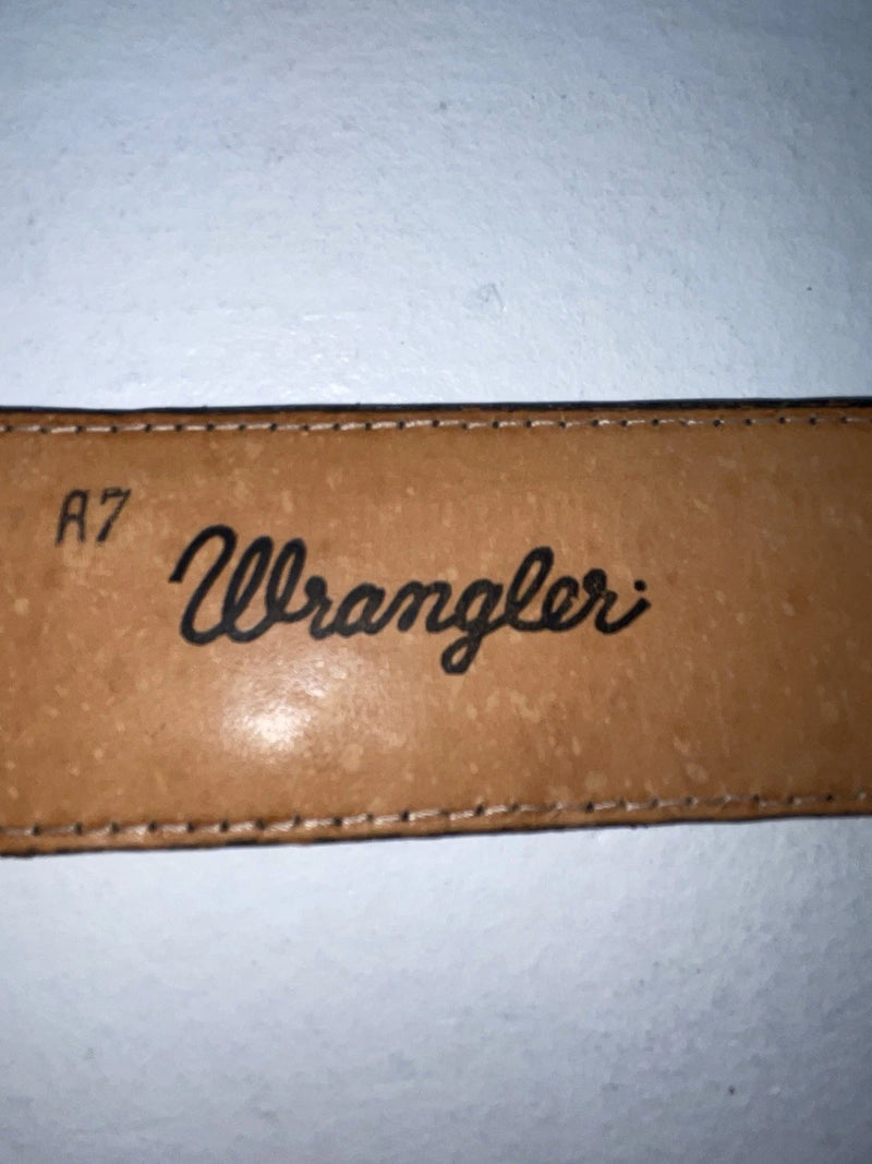 New Black Genuine Leather Wrangler Tooled 28” Belt #6820/01 Z-37
