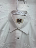 New Boys ELY Cattleman White Long Sleeve Pearl Snap size 16 CC-76