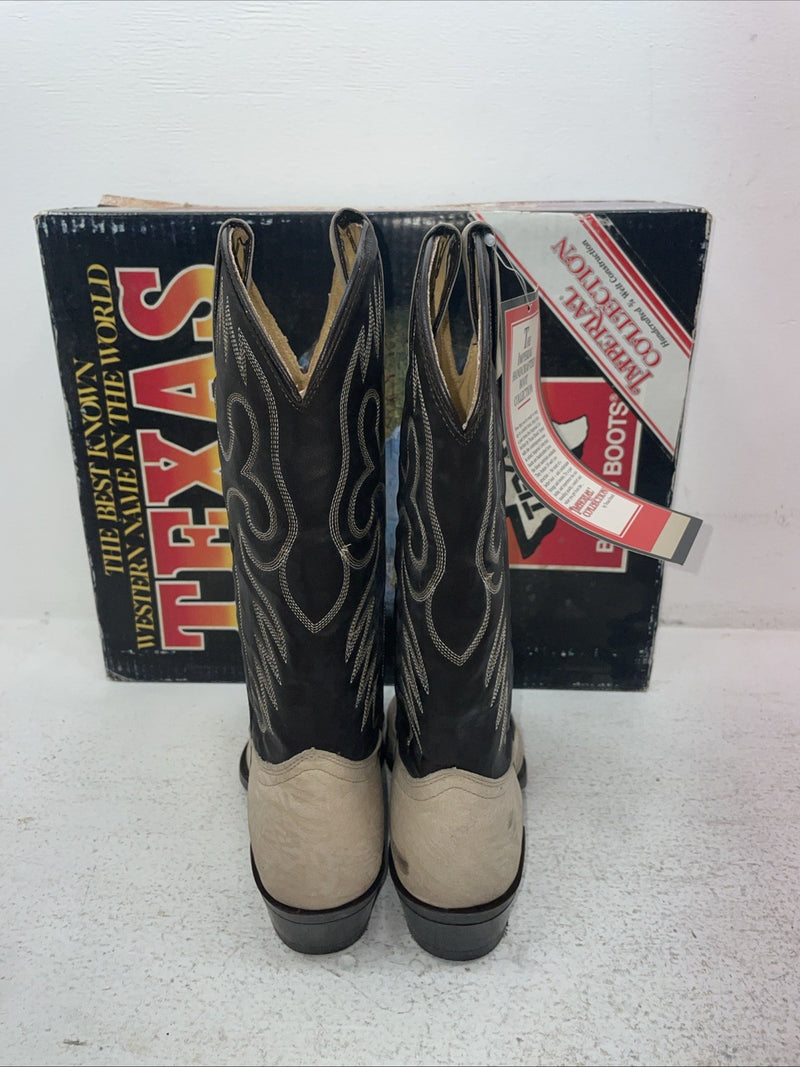 New Men’s Cream Texas Brand Cowboy Boots. M 629 7.5 7 1/2 D. 1-84