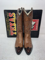 New Men’s Brown Texas Brand Cowboy Boots. 1081 7.5 7 1/2 D. 1-82