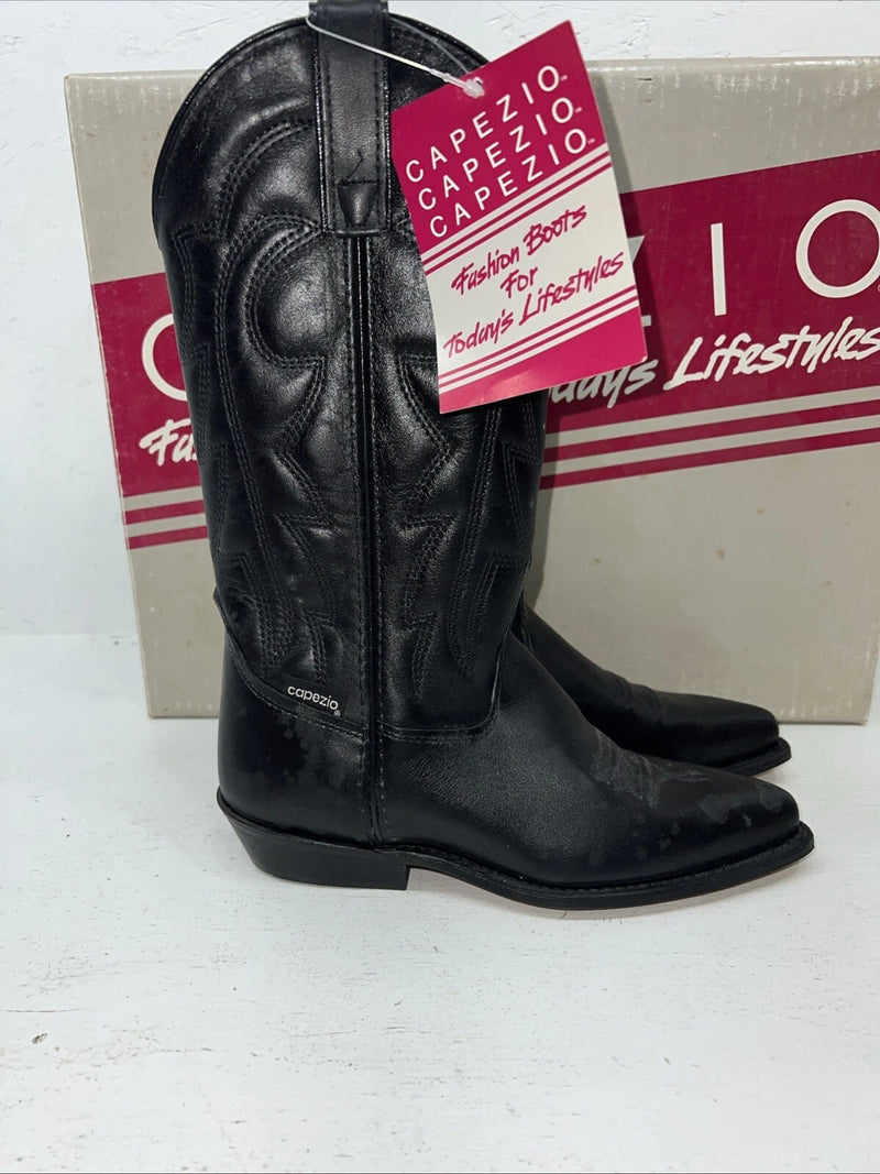 New Women’s Black Capezio Cowboy Boots. L550 6 M. 20-139