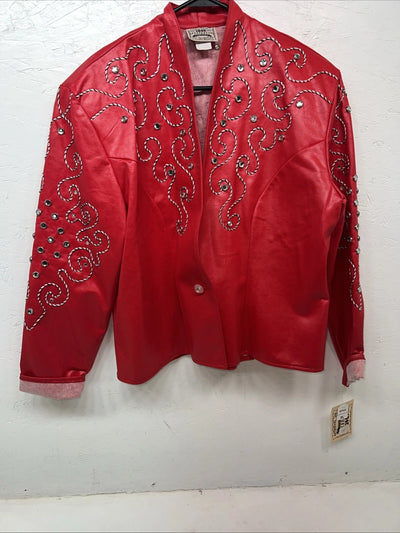 New Women’s Red 1849 Authentic Ranchwear Western Show Jacket XL WW-31