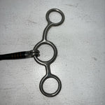 New Tough 1 5” Sweet Iron Junior Cow horse Snaffle Bit Copper Strips. #25094 U-3