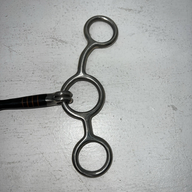 New Tough 1 5” Sweet Iron Junior Cow horse Snaffle Bit Copper Strips. #25094 U-3
