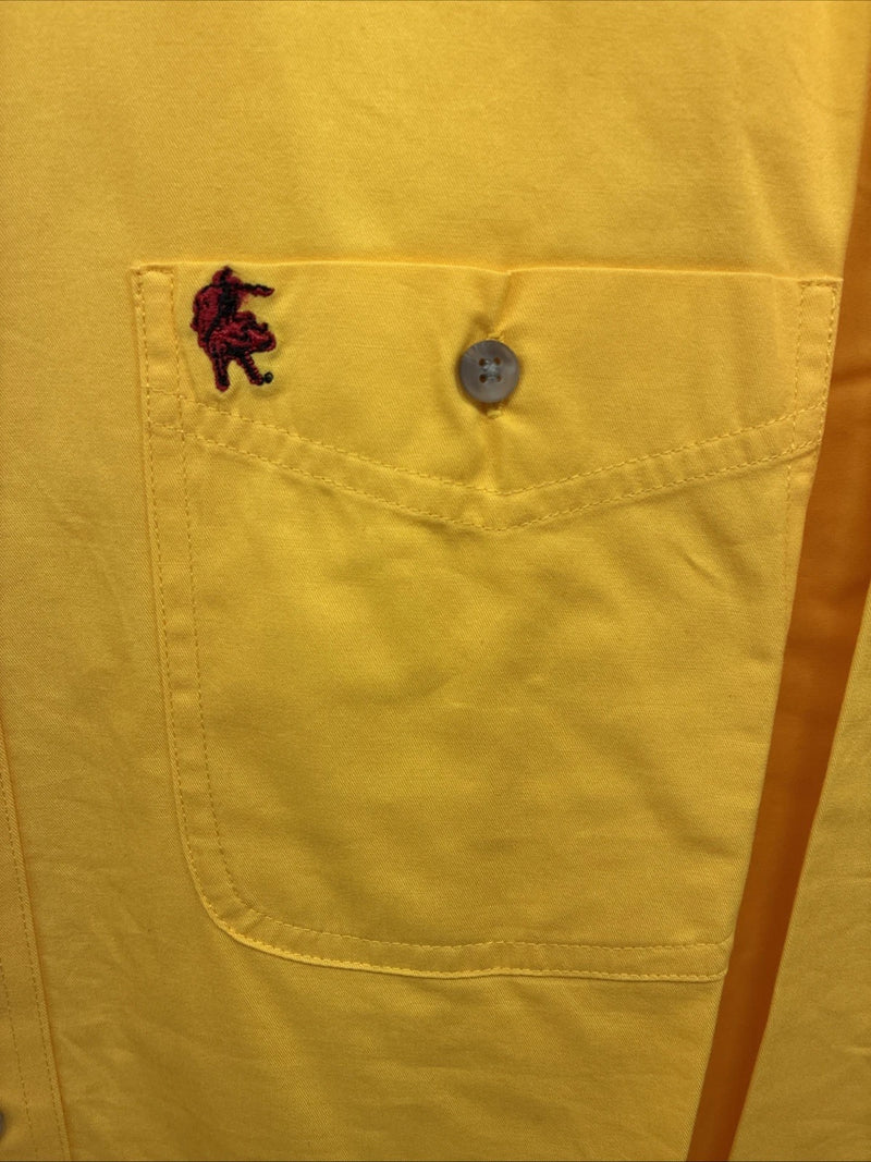 New Men’s Wrangler PBR Yellow Long Sleeve Button Up Large V-40