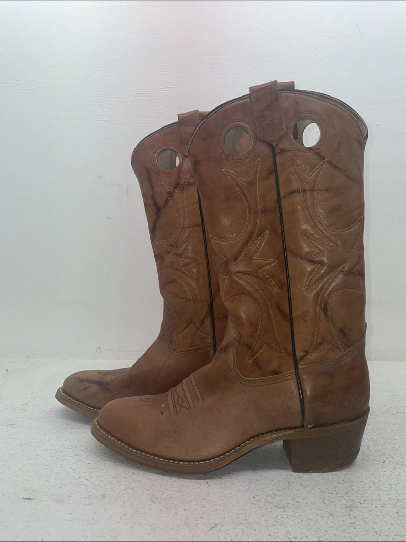 New Men’s Brown Texas Brand Cowboy Boots. B 5979 9 D. 3-79