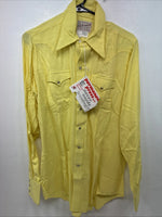 New Women’s Rockmount Yellow Long Sleeve Pearl Snap Size 35 LL-100