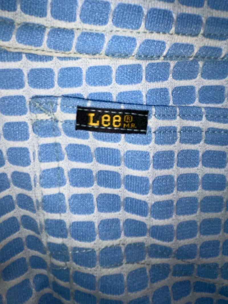 New Vintage Blue Checkered Lee Polyester Pants #2652644 VV-91