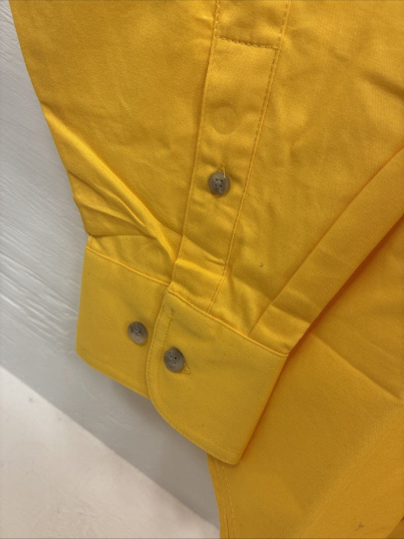 New Men’s Wrangler PBR Western Yellow Long Sleeve Button Up 2XL H-51
