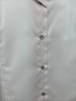 New Women’s Prior White Long Sleeve Pearl Snap English Shirt 38 KK-64