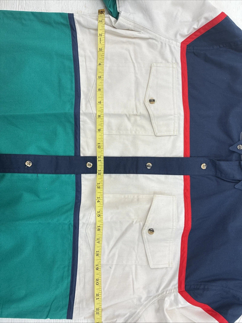 New Men’s San Angelo Multicolor Long Sleeve Button Up Large CC-35