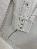 New Men’s Cumberland White Black Purple Long Sleeve Pearl Snap Medium K-26